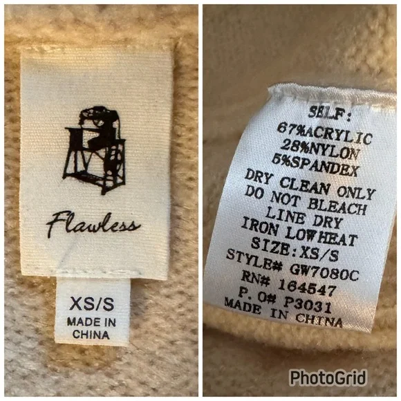 Flawless Oversize Cream Open Cardigan Size XS/S - Picture 2 of 11